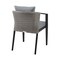 Armen Living Aileen Outdoor Patio Dining Chairs in Aluminum and Wicker with Gray Cushions, PK2 840254333208 - alternate 6